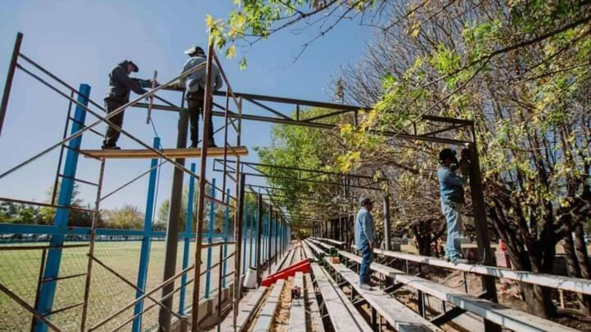 Avanzan obras de reparación integral en la Unidad Deportiva Norte.  Cortesía Gobierno SJR.